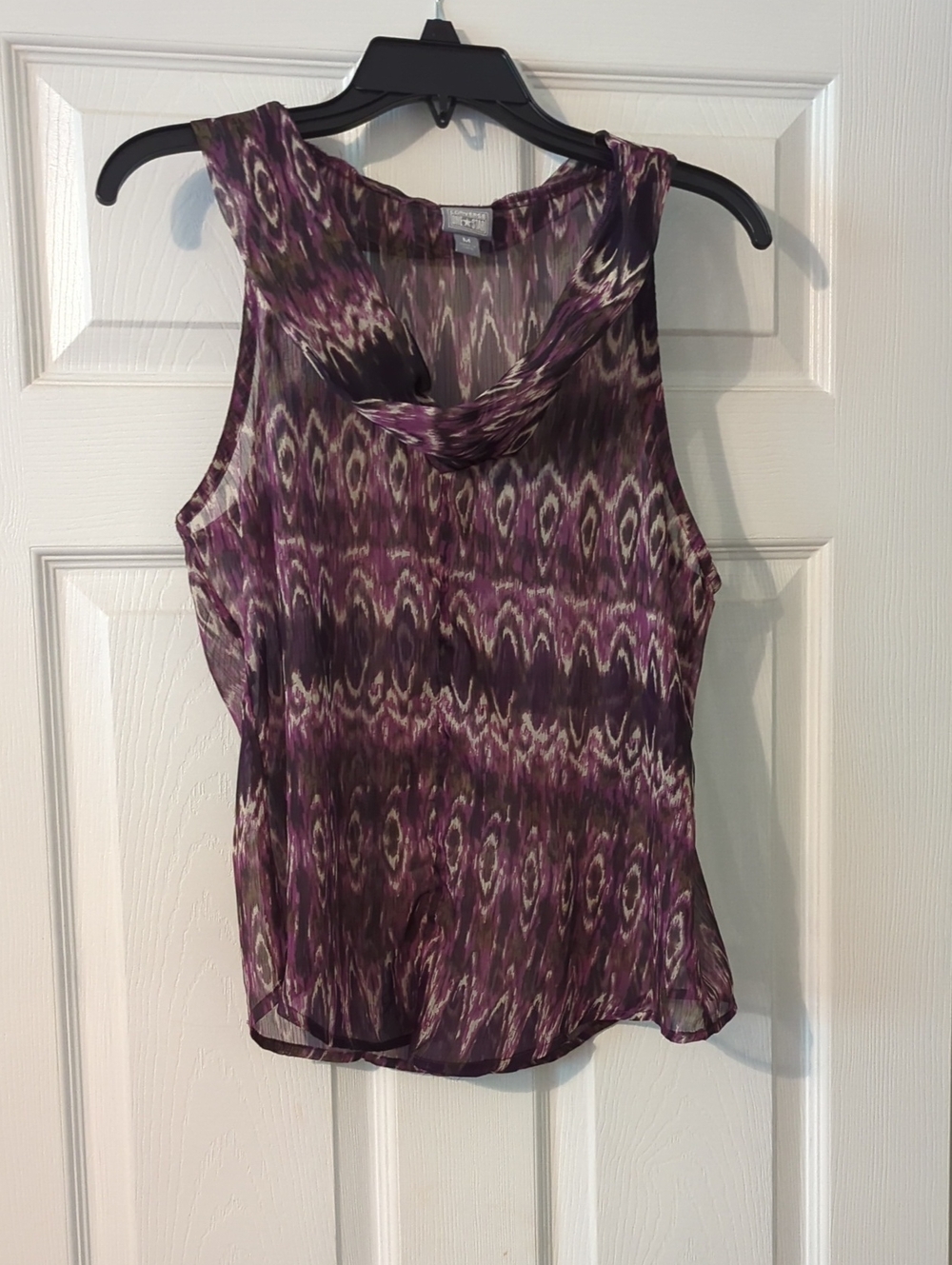 Converse Purple Printed Cowl Neck Camisole